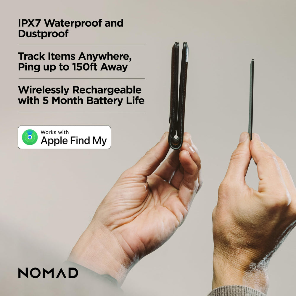 Nomad Tracking Card Air Carbide battery life shown as months of use.