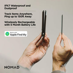 Nomad Tracking Card Air Carbide battery life shown as months of use.