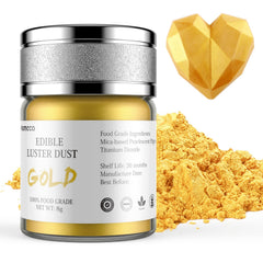 Nomeca edible luster dust gold jar adds a radiant shimmer to cakes and cookies.