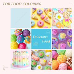 Nomeca food color liquid dyes, tasteless and odorless for any recipe.