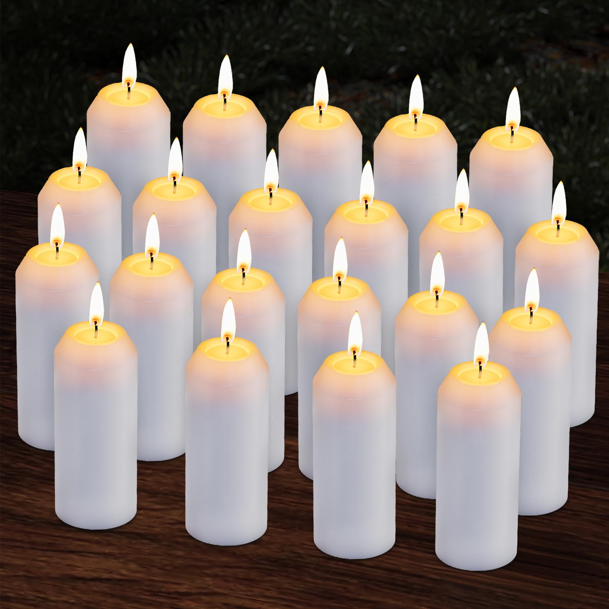 NOMFIX 20-pack emergency candles for indoor and outdoor use, steady light during outages.