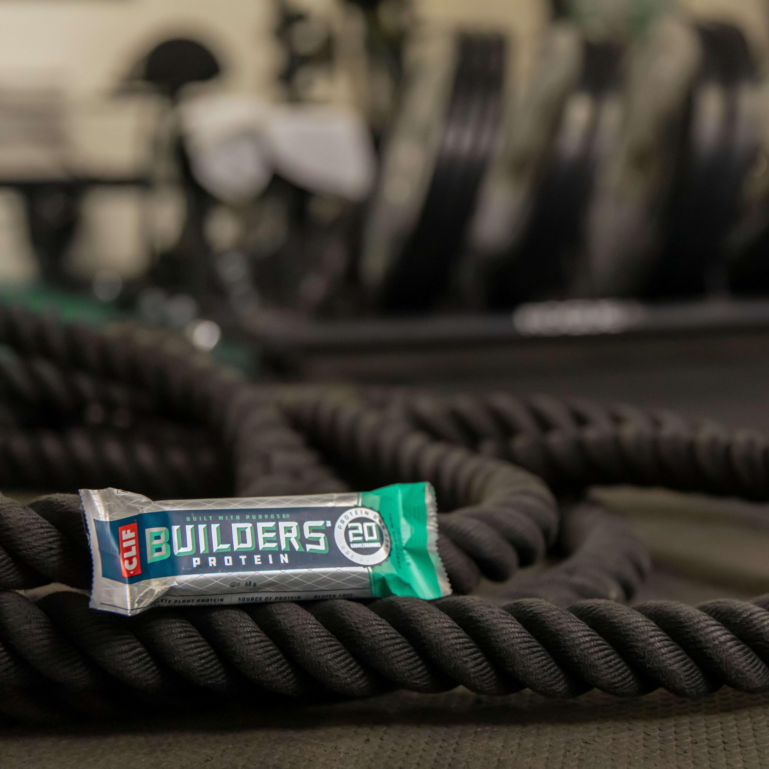 Non-GMO CLIF BUILDERS bar label on packaging.