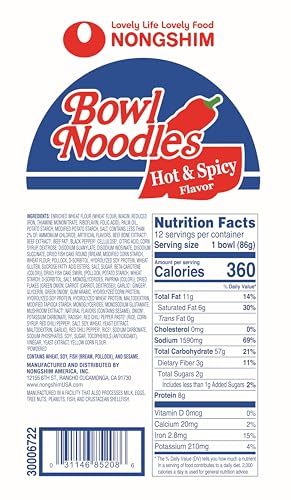 Nongshim premium microwavable noodles in a pack for fast preparation