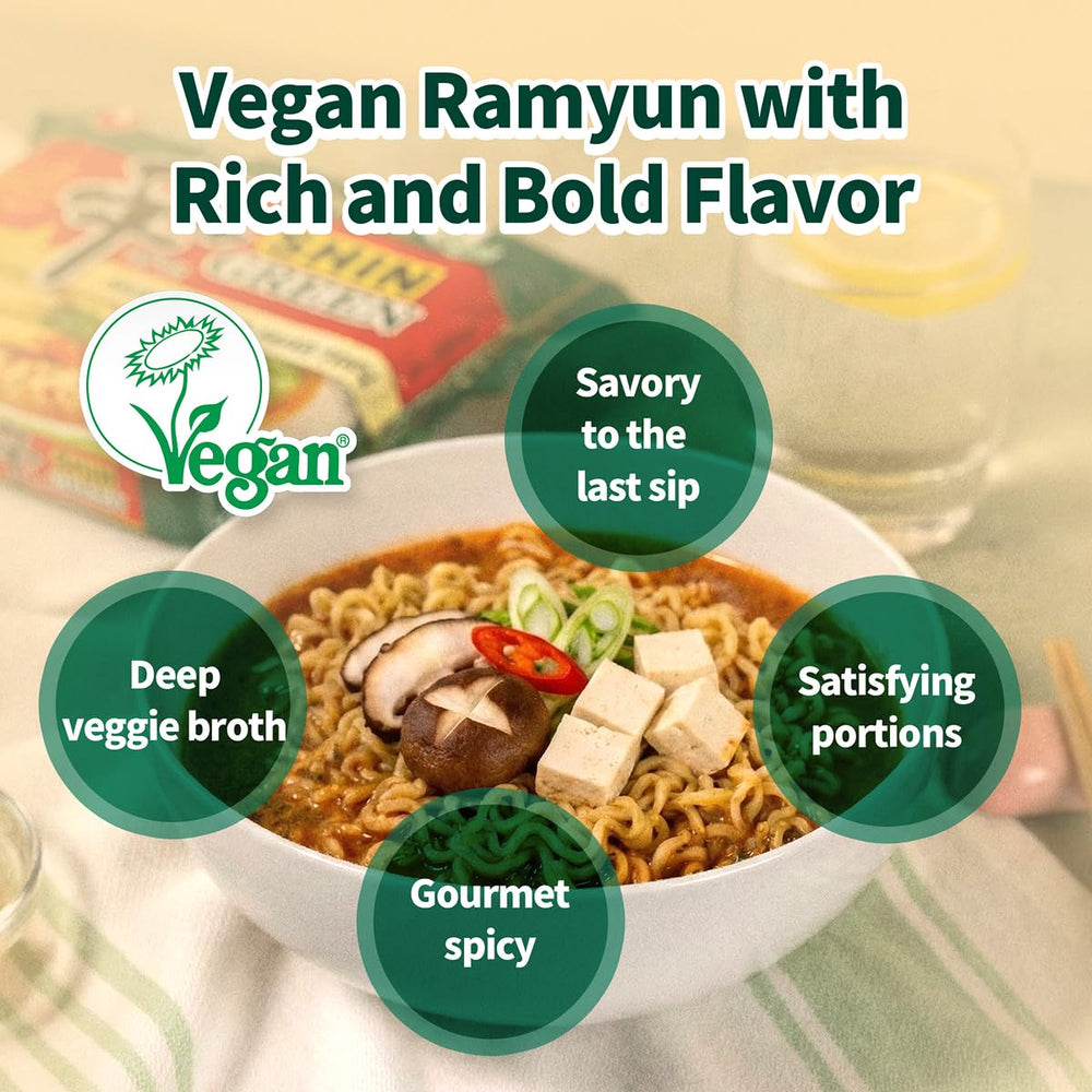 Dried vegetables in Shin Green Ramyun for chunky veggie bite