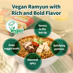 Dried vegetables in Shin Green Ramyun for chunky veggie bite