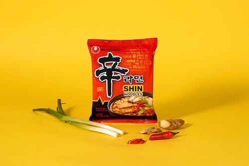 Nongshim Shin Ramyun dumplings paired—fusion flavor idea for a hearty bowl.