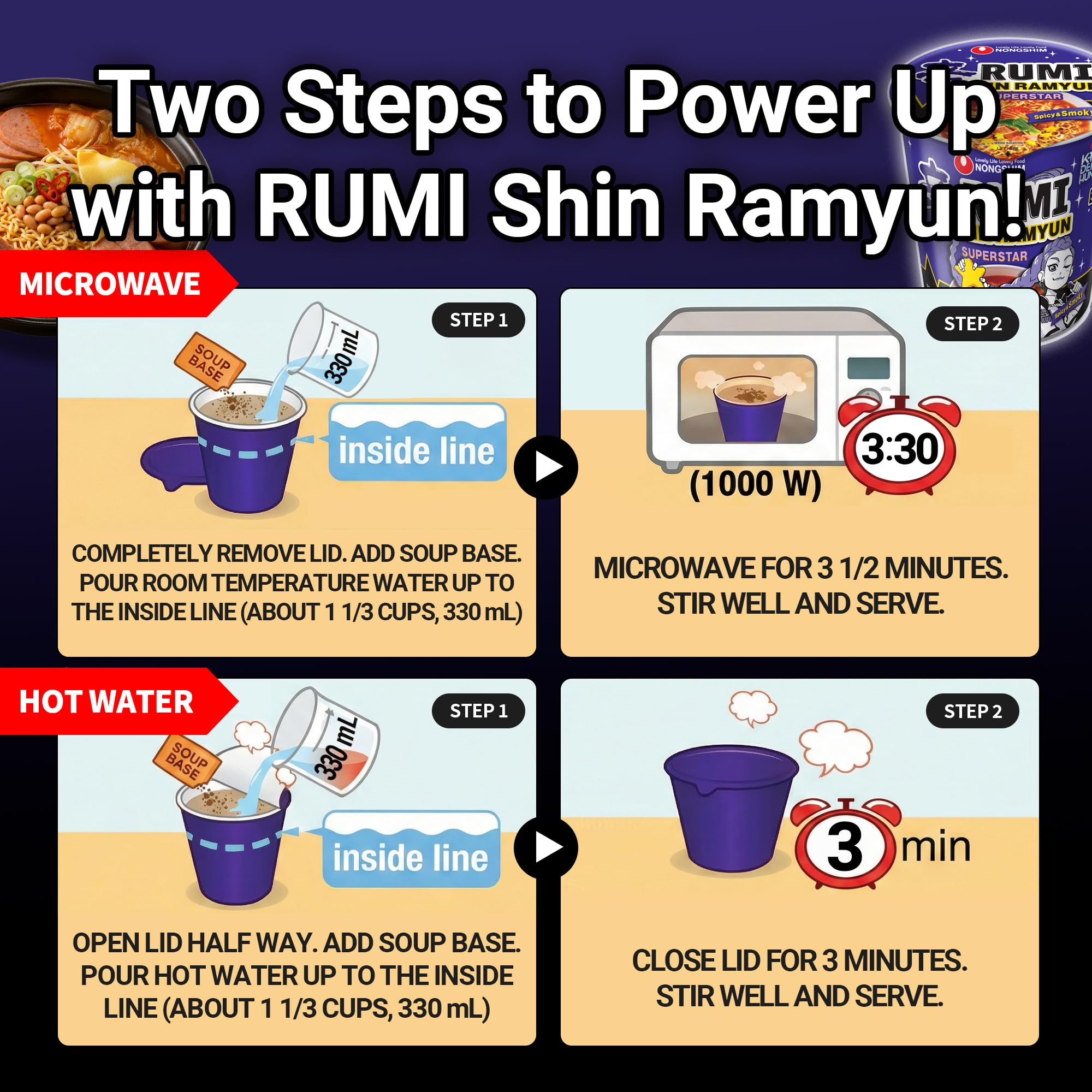 Shin Ramyun Superstar steaming cup releasing inviting aroma and warmth