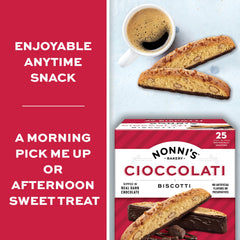 Nonni's biscotti with almonds and walnuts emphasizes wholesome ingredients.