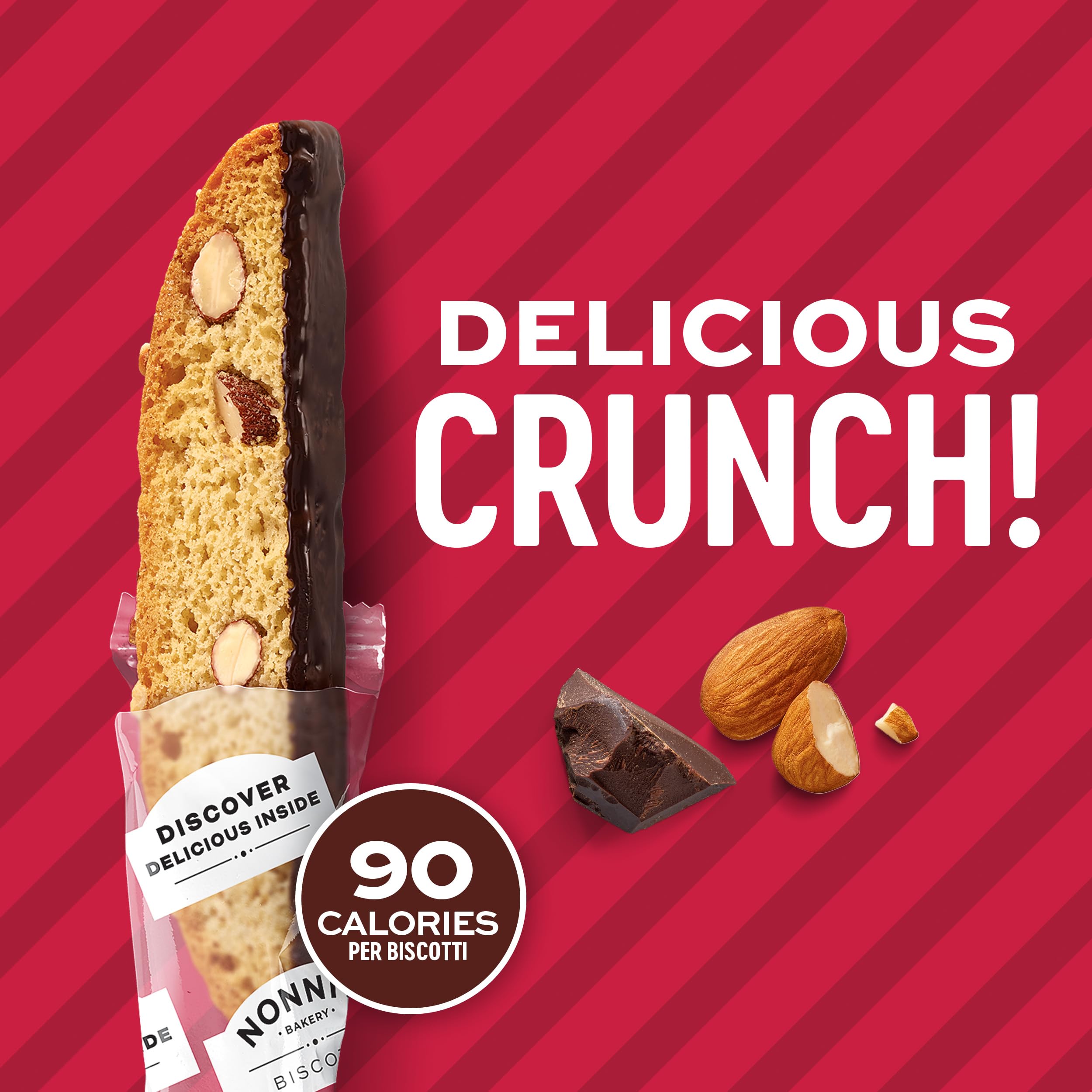 Nonni's biscotti with coffee or tea illustrates versatile snacking options.