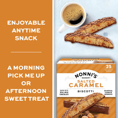 Nonni's biscotti close-up shows crisp texture and quality ingredients.
