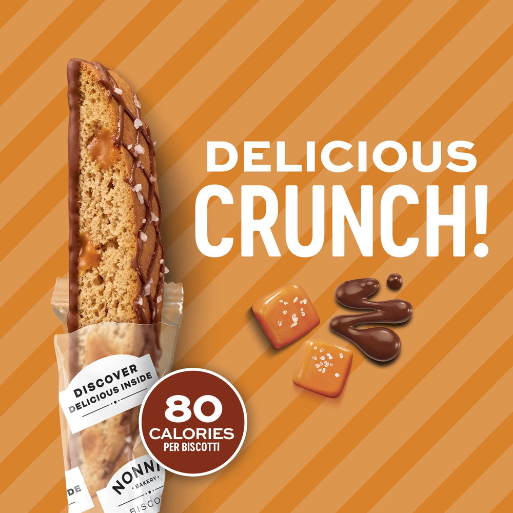 Nonni's biscotti arranged in a tray, ideal for latte bars.