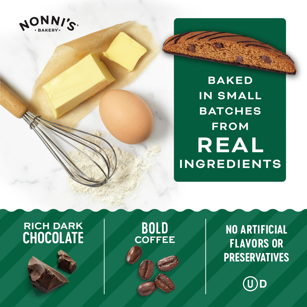 Nonni's brand trust and freshness messaging reassures customers about quality.