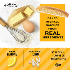 Nonni's Limone Biscotti twice-baked crunch delivers satisfying texture.