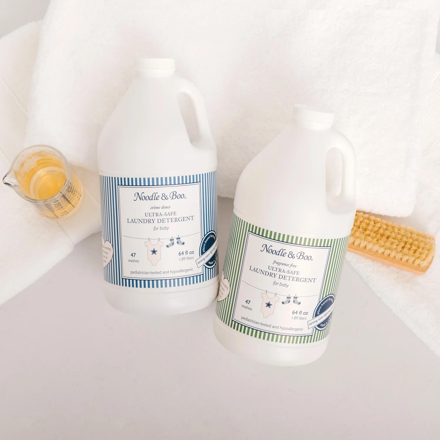 Noodle & Boo baby clothes in wash with plant-based detergent