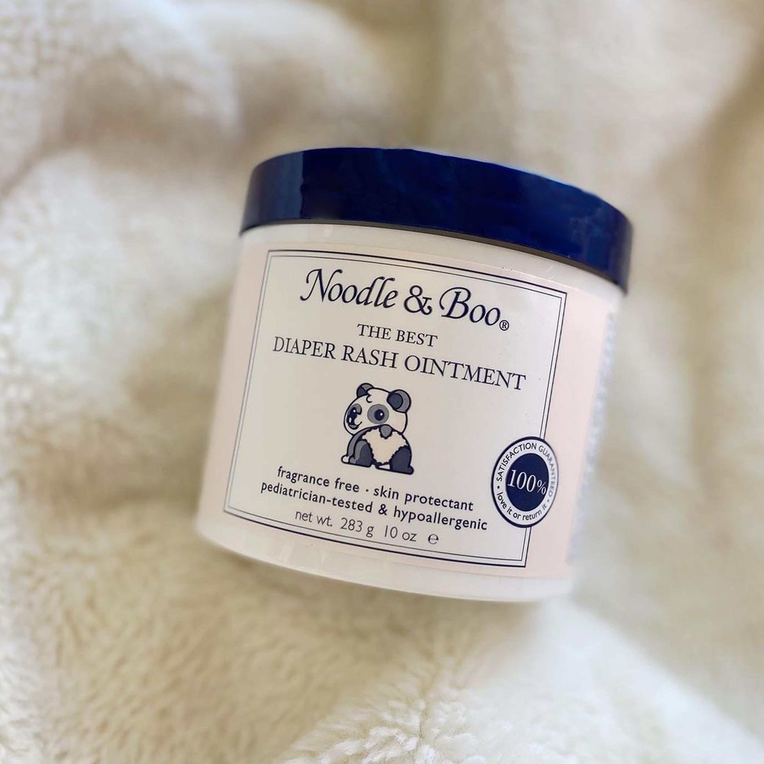 Noodle & Boo packaging for diaper rash ointment with protective design.
