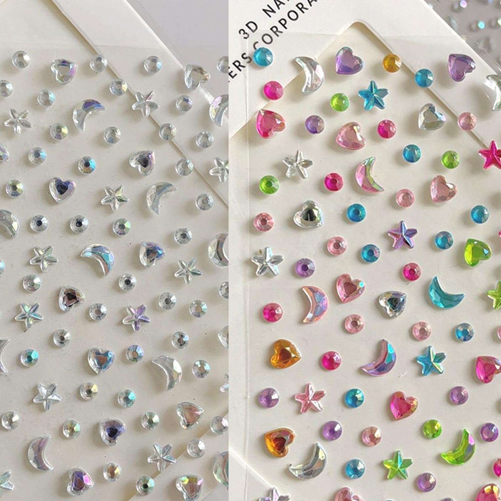 Nooepc face gems hearts provide playful sparkle for celebrations.