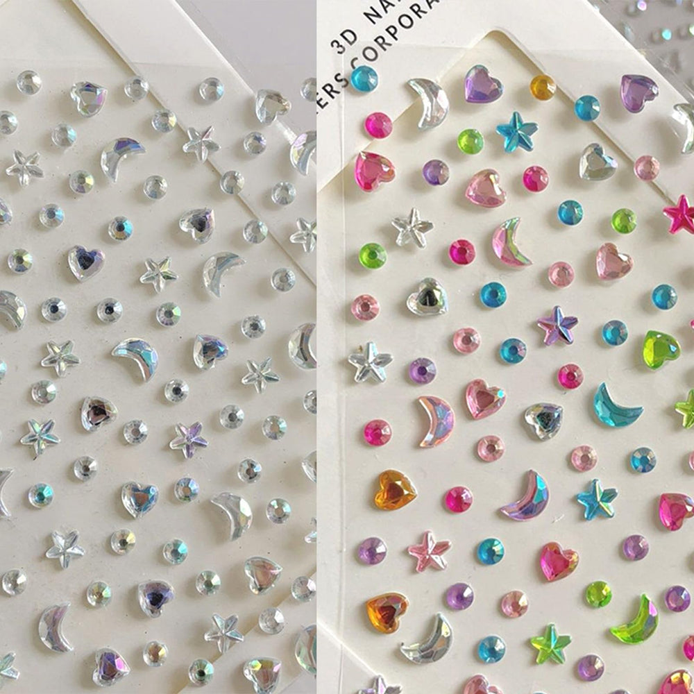 Nooepc face gems hearts provide playful sparkle for celebrations.
