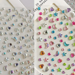 Nooepc face gems hearts provide playful sparkle for celebrations.