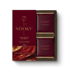 Nooky Couple Dark Chocolate Pack 40g showing two shareable squares.
