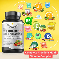 Illustration of NOON VITAMINS 42-superfood blend offering vibrant nutrient variety.