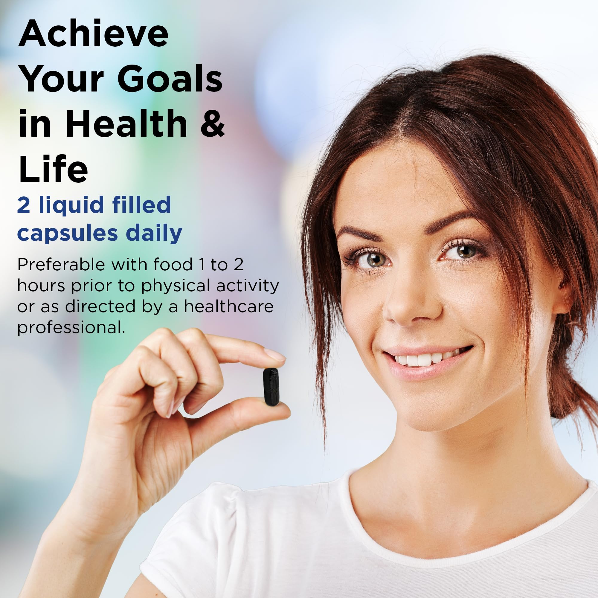 Biotin-focused NOON VITAMINS imagery for hair, skin and nails wellness.
