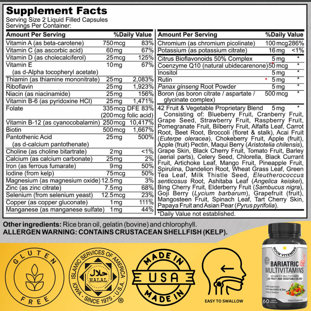 Close-up of NOON VITAMINS liquid capsules dissolving for fast absorption.