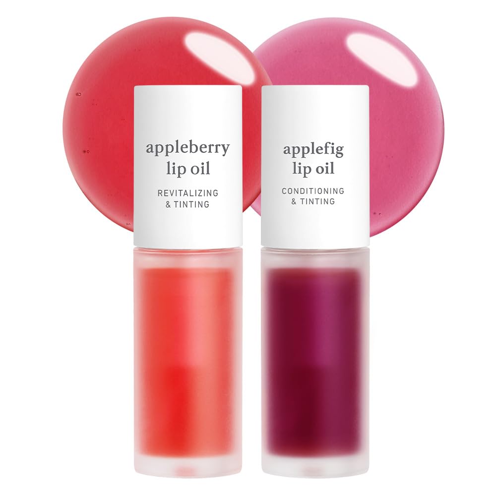 Nooni Appleberry Lip Oil bottle delivers lasting hydration with a subtle glossy finish.