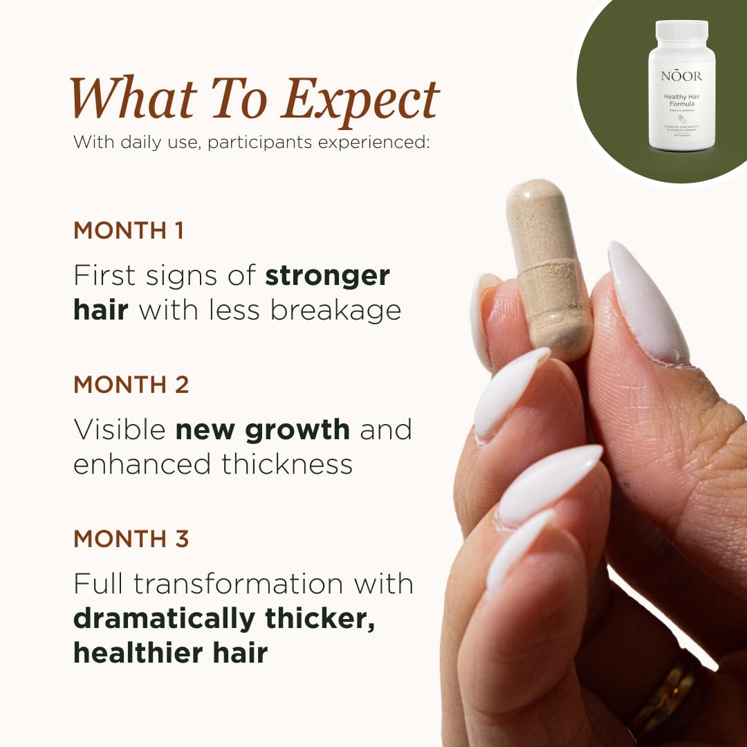 NOOR HAIR capsules for daily use fuel growth and reduce breakage.