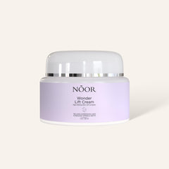 Noor Hair WonderLift cream bottle front showing anti-aging appeal for all skin types.