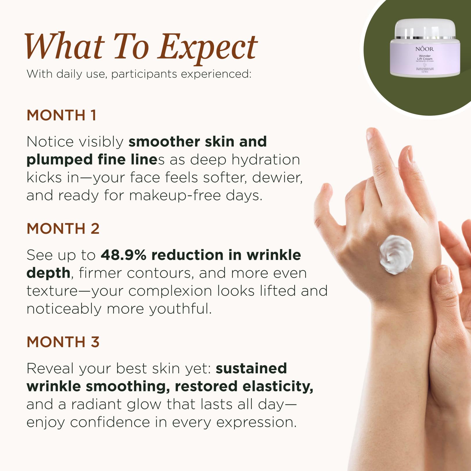 Noor Hair WonderLift massage scene illustrates easy application in daily routine.