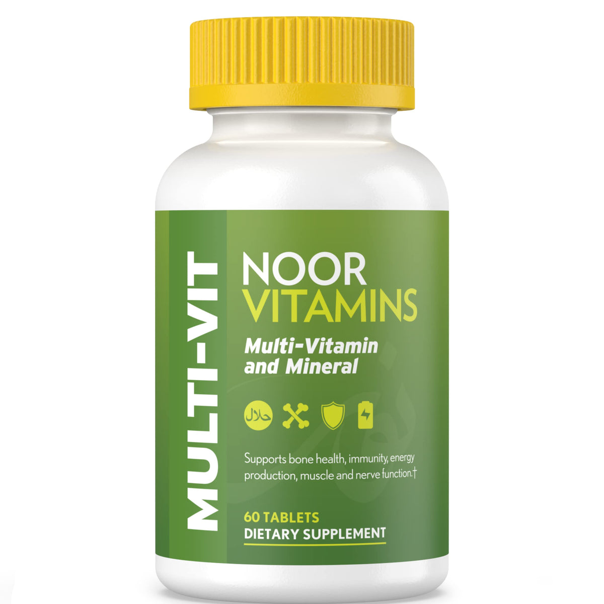 Noor Vitamins daily multivitamin bottle supports everyday wellness with a complete formula