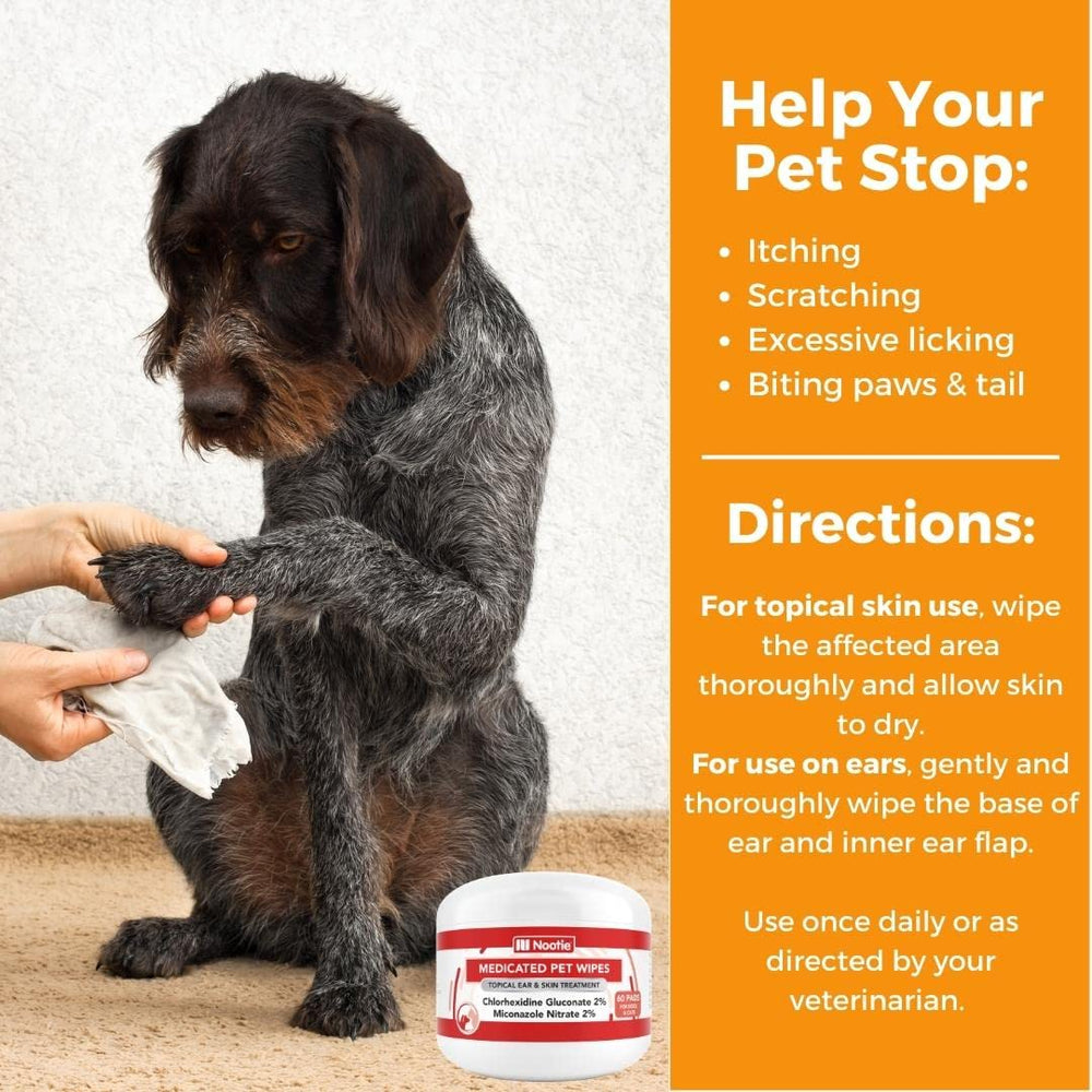 Nootie wipes being used for targeted, easy treatment on hard-to-reach spots.