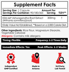 Nootropics Depot KSM-66 label closeup showing potency and consistency.