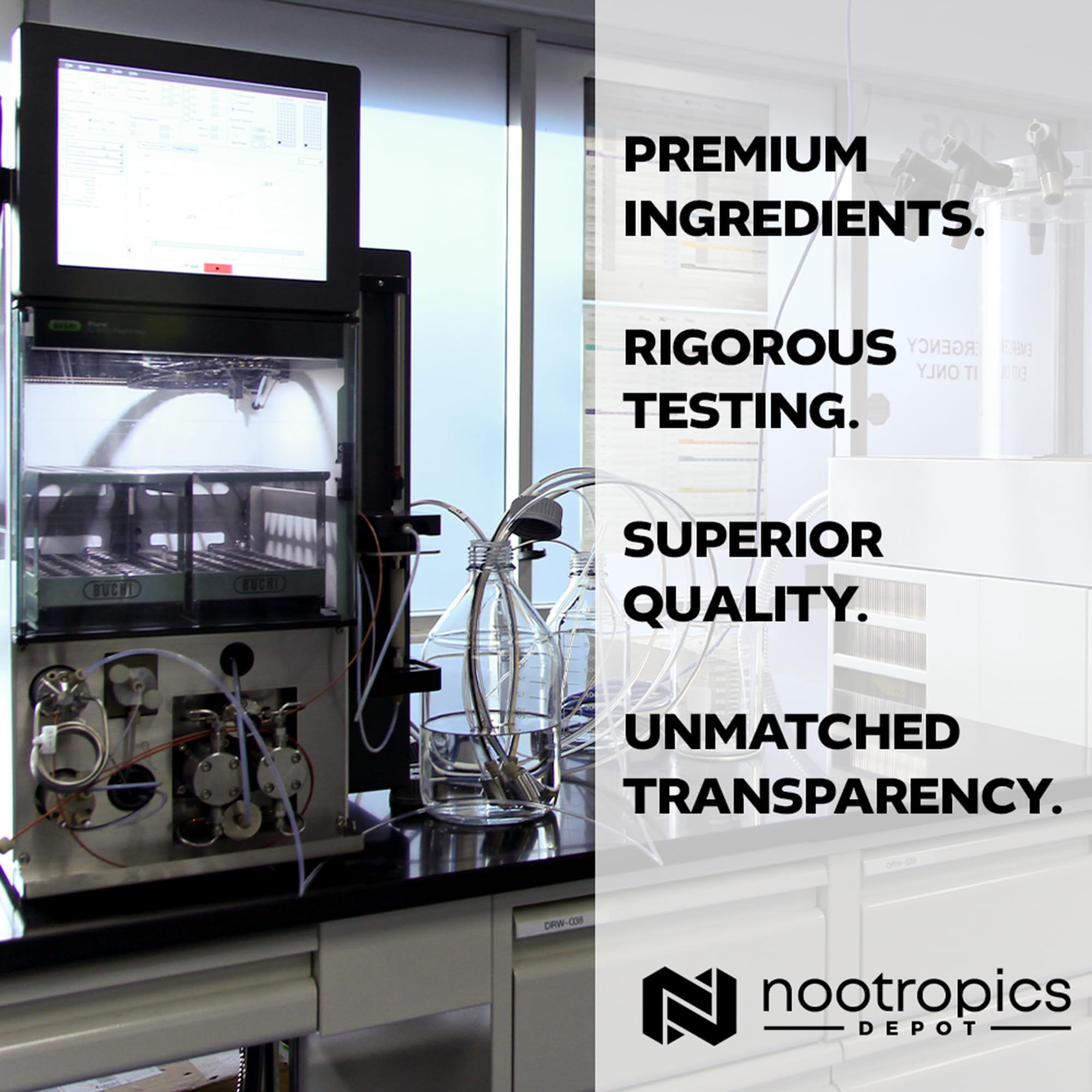 Nootropics Depot KSM-66 lab-test badge signaling verified quality.