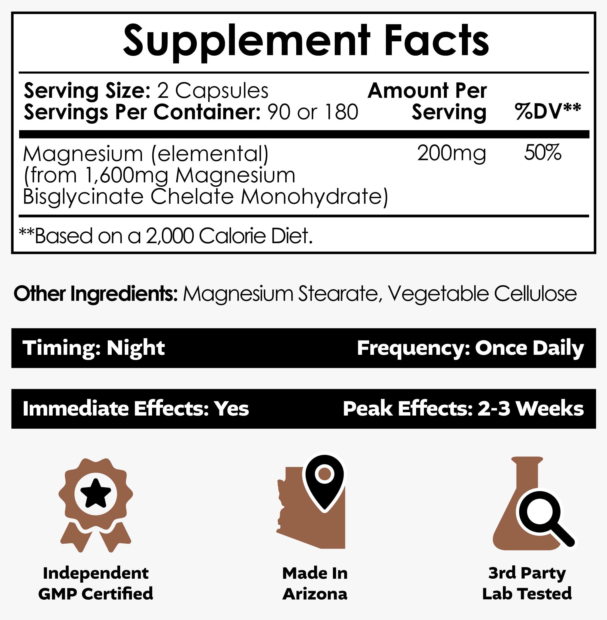 Nootropics Depot Magnesium Glycinate close-up shows chelated formula for absorption
