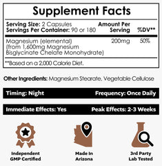 Nootropics Depot Magnesium Glycinate close-up shows chelated formula for absorption