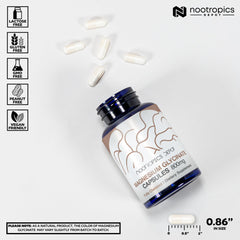 Nootropics Depot Magnesium Glycinate being poured for easy daily dosing