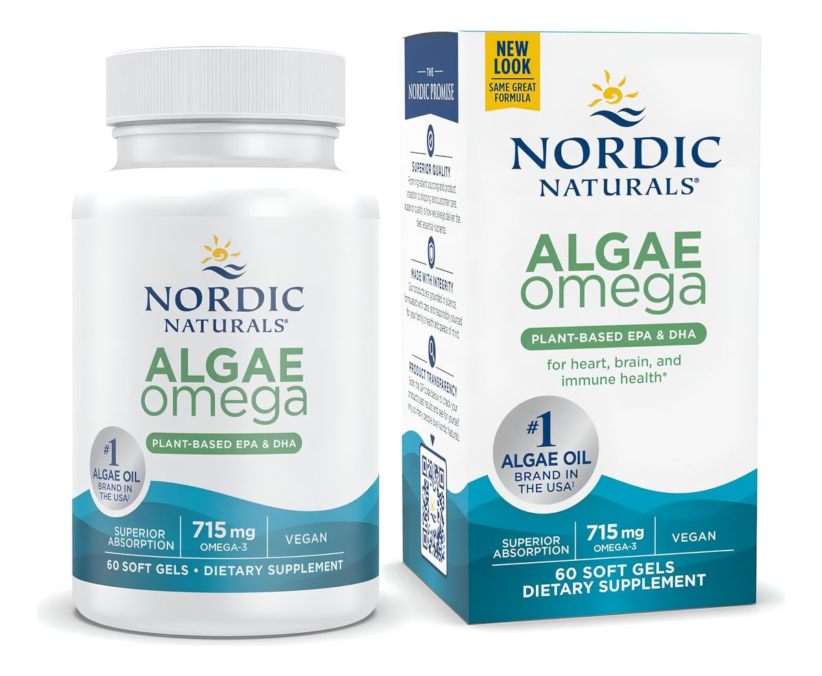 Nordic Naturals Algae Omega bottle with vegan EPA/DHA support