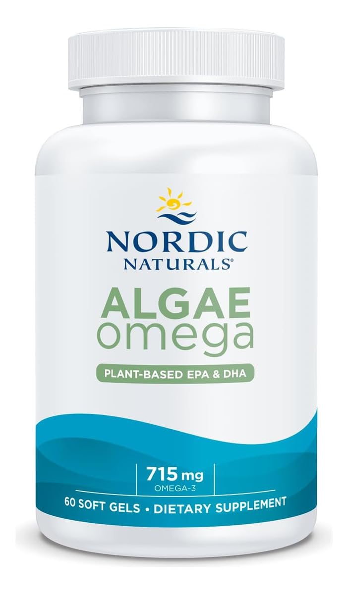 Nordic Naturals Algae Omega bottle with clear labeling for easy shopping