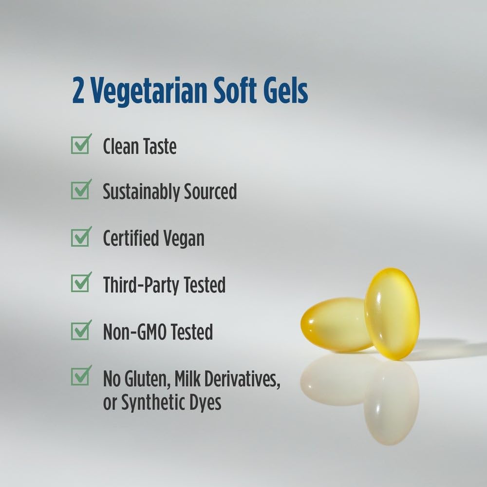 Nordic Naturals Algae Origin DHA bottle highlighting sustainable algae source.