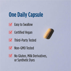 Nordic Naturals Vitamin B Complex daily-dose illustration with vegan capsule.