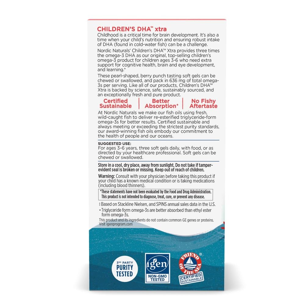 Nordic Naturals berry-punch chewables held by kids hints daily, enjoyable use.