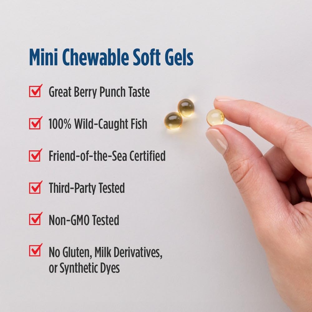 Nordic Naturals label detail highlights non-GMO and allergen-free attributes for families.