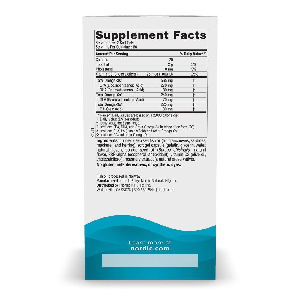 Nordic Naturals Complete Omega-D3 lemon-soft-gels closeup for everyday omega-3 intake.