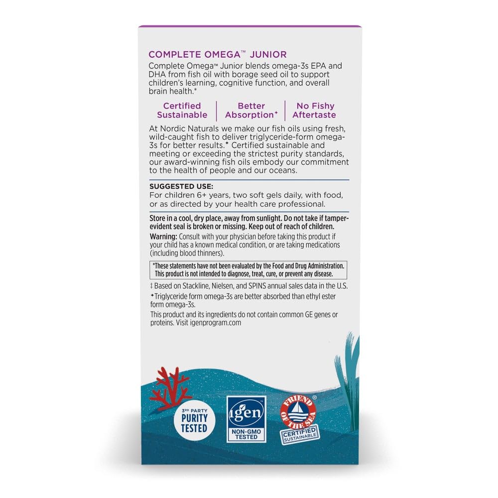 Nordic Naturals Complete Omega Jr. 90-serving packaging showcases value and ongoing use