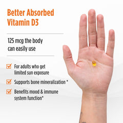Nordic Naturals Vitamin D3 5000 may support immune function as part of routine.