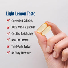 Nordic Naturals EPA Xtra Lemon label highlighting purity and serving size