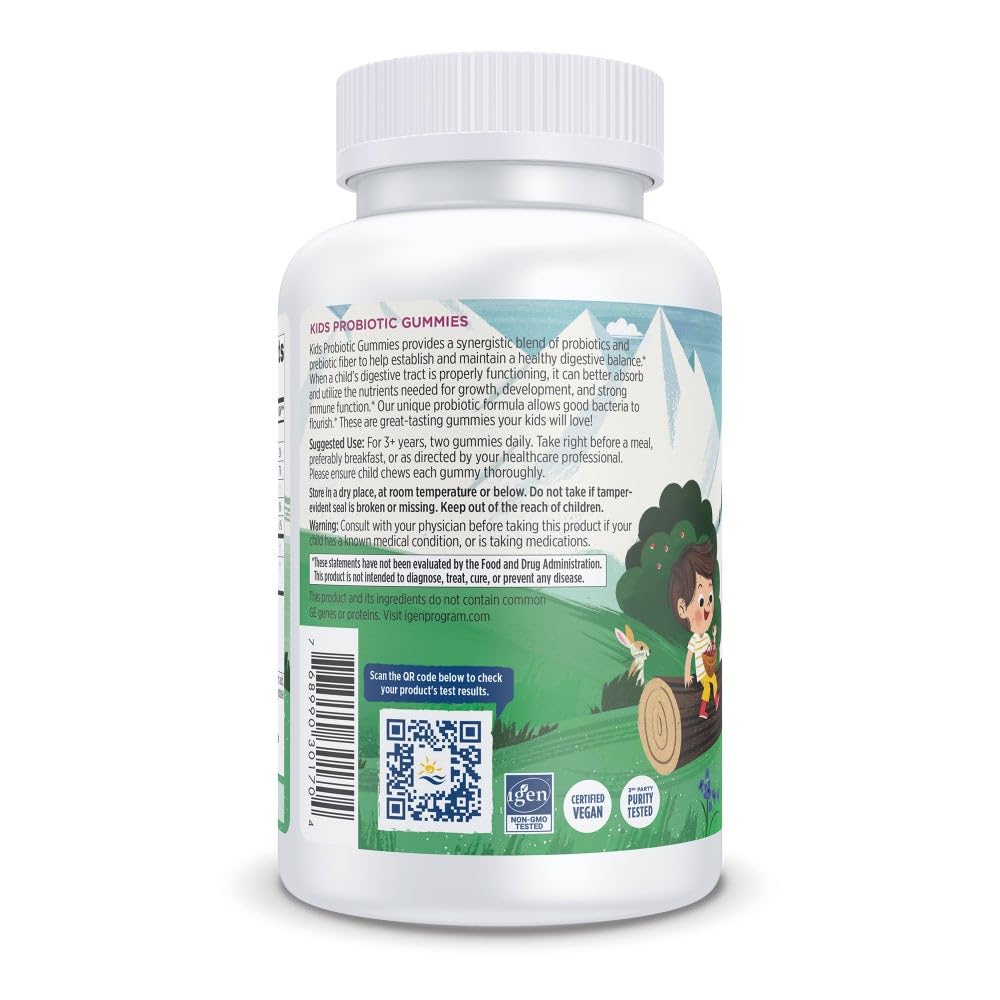 Nordic Naturals Kids Nordic Flora Probiotic Gummies open tube ready to enjoy.