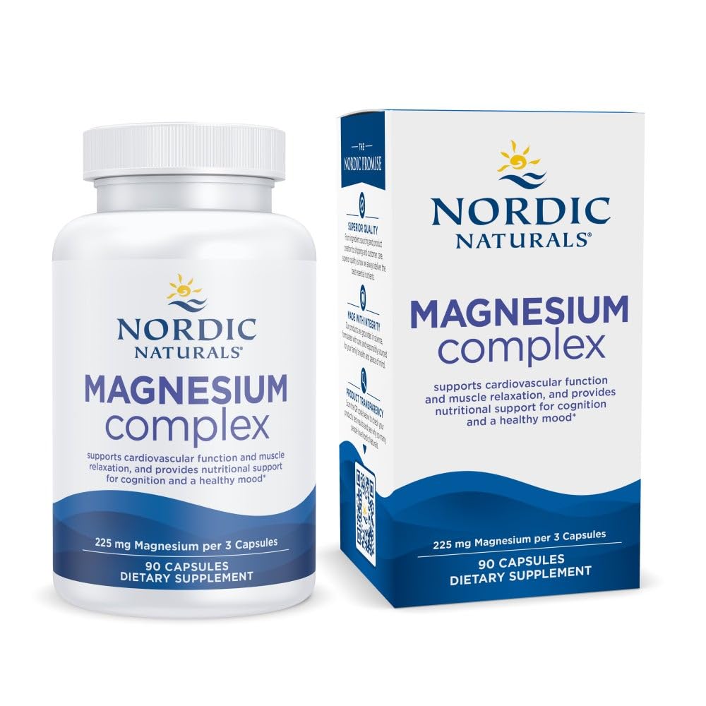 Nordic Naturals Magnesium Complex bottle front for daily magnesium support.