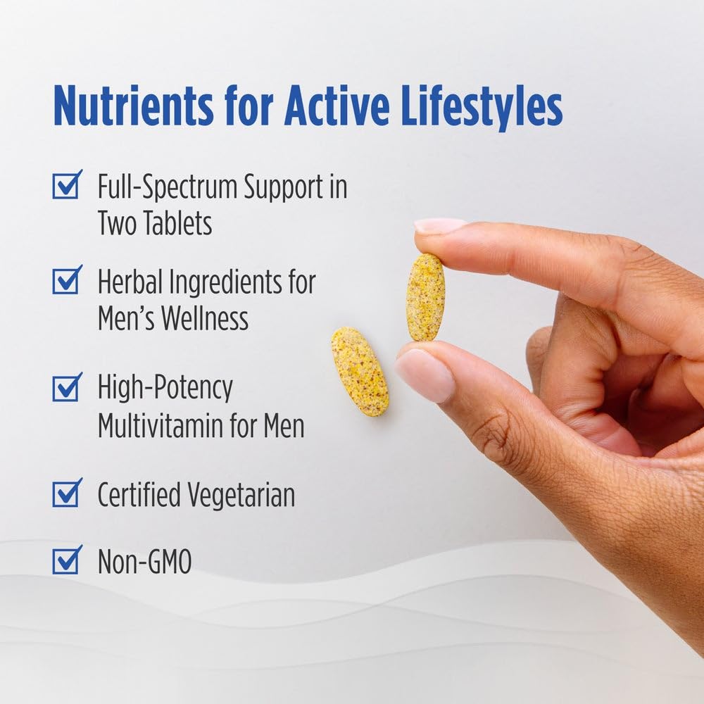 Nordic Naturals Men’s Multivitamin Extra Strength packaging showcases third-party testing and purity.